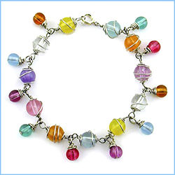 Colorful Wire Wrapped Bracelet