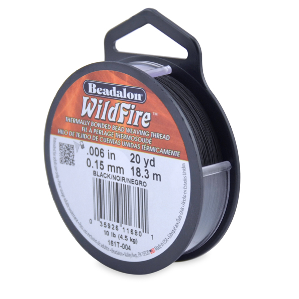 Wildfire, .006 in, 0.15 mm, Break Strength 10 lb / 4.5 kg, Black, 20 yd / 18 m