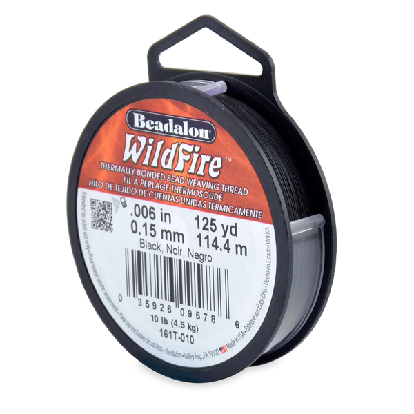 Wildfire, .006 in, 0.15 mm, Break Strength 10 lb / 4.5 kg, Black, 125 yd / 114 m