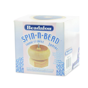 Spin-N-Bead Junior, size 8.89 cm / 3.5 in, height x 8.89 cm / 3.5 in width, includes 1 Curved Big Eye Needle