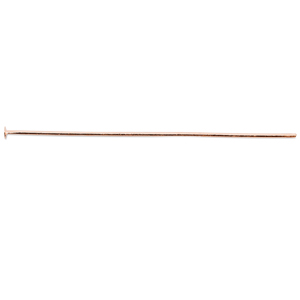 Head Pins, 2.0 in / 50.8 mm, wire diameter 0.7 mm / .028 in, Rose Gold Color, 72 pc