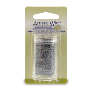 Artistic Wire Mesh, 18 mm / 0.70 in, Hematite Color, 1 m / 3.2 ft
